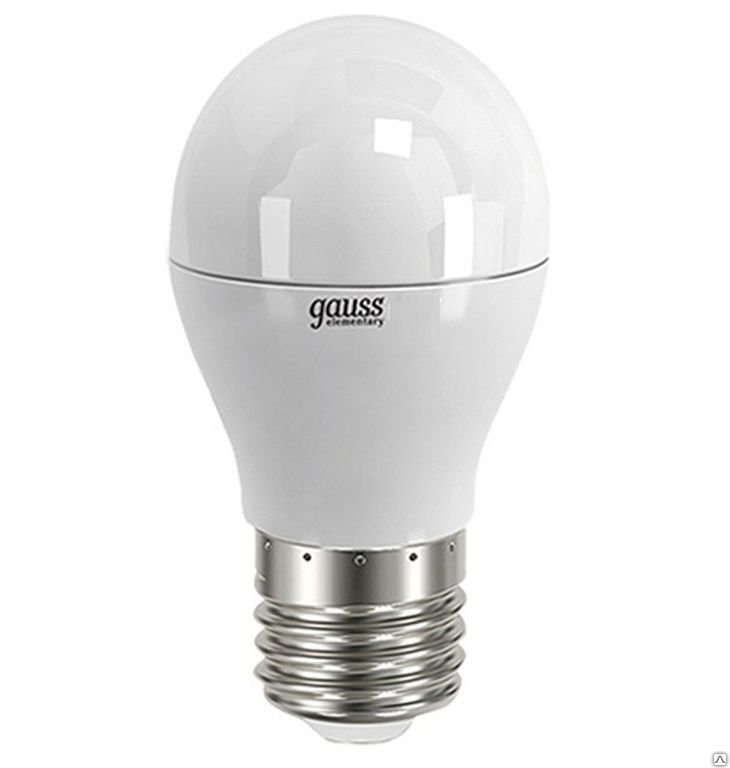 Лампа светодиодная LED 6вт 230в Е27 теплый матовый шар Gauss