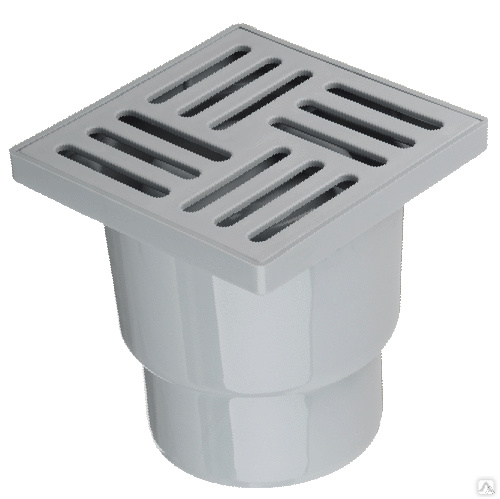 Трап вертикальный нерегулируемый d110 150x150 (с пластиковой решеткой ...