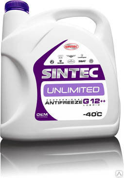 Охлаждающая жидкость Sintec ANTIFREEZE UNLIMITED G12++ 5 кг