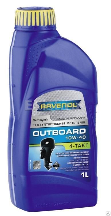 Моторное масло для 4T лод.моторов RAVENOL Outboardoel 4T SAE 10w-40 (1 л)