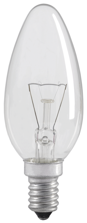 Лампа накаливания С 35 свеча прозр. 60Вт Е14 IEK