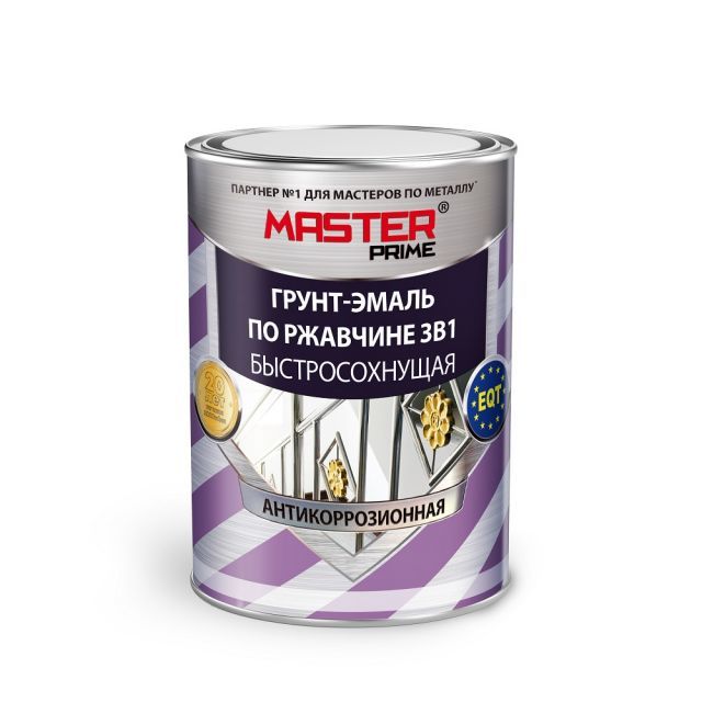 Грунт-эмаль MASTER PRIME по ржавчине молотковая охра 0,9 кг /14/