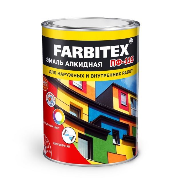 Краска Фарбитекс ПФ-115 алк. изумрудный 2,7кг.