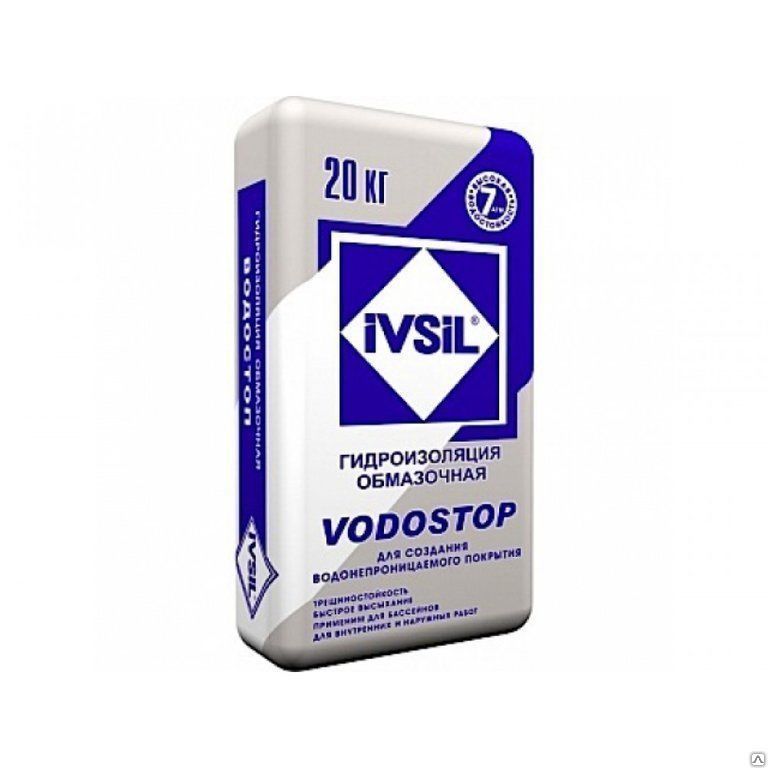 Гидроизоляционная смесь IVSIL VODOSTOP 20кг