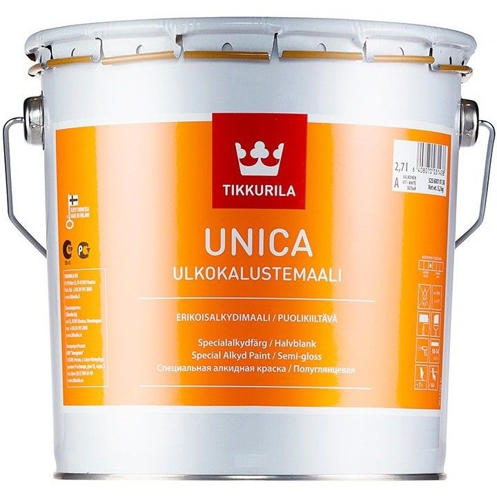 Краска алкидная UNICA C полуглянцевая 0,225 л