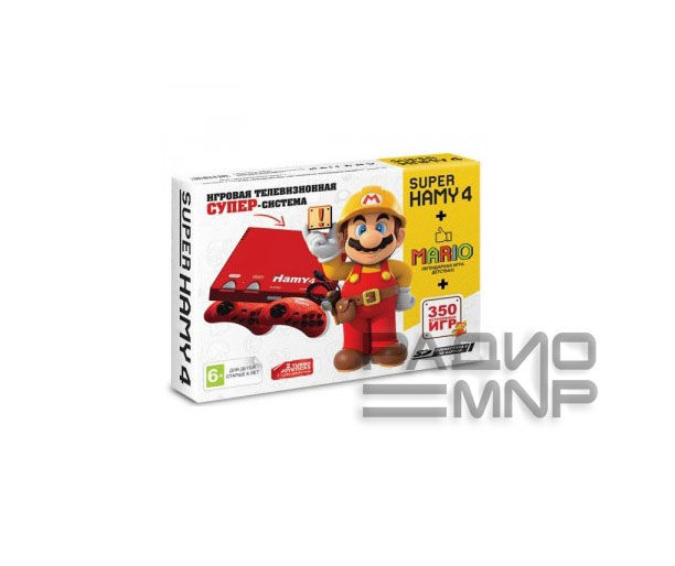 Игровая приставка 16Bit Sega-Dendy "Hamy 4" (SD-Card, 350 in 1) Red