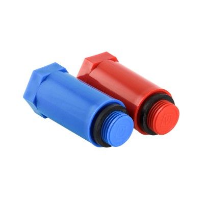 VALTEC Комплект пробок полипропиленовых с резьбой длинных ( красная + синяя)