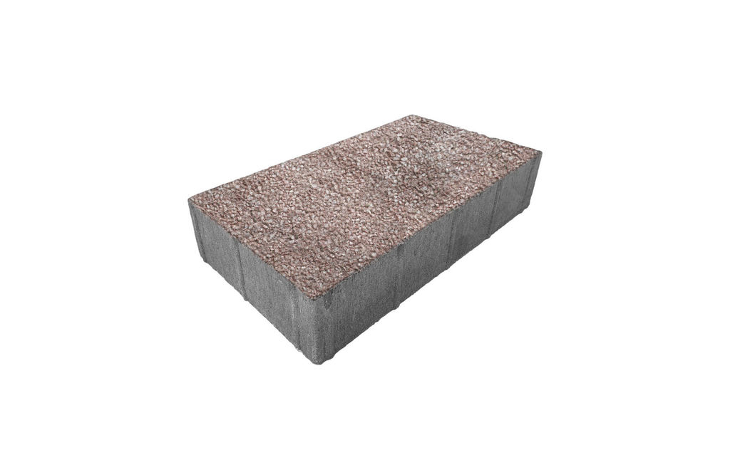 Плитка тротуарная "Stone Base" Сити 300х150х60 мм коралловый