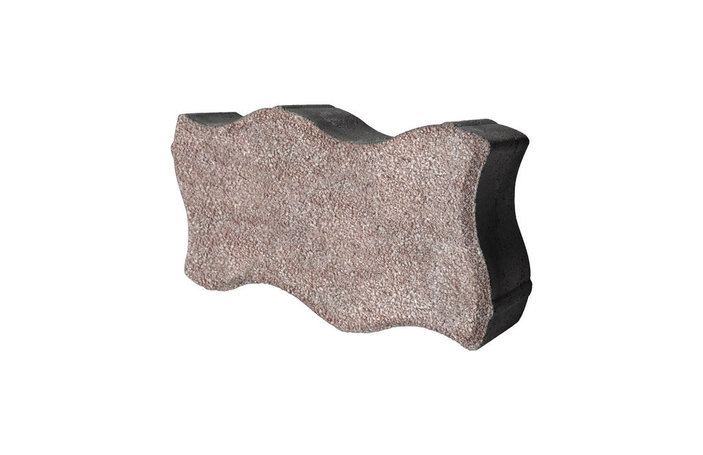 Плитка тротуарная "Stone Base" Волна 258х138х60 мм коралловый