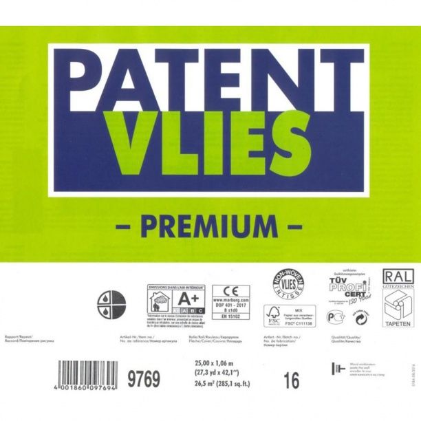 Обои Patent Vlies 9769 (1,06х25 м) плотность 150 г/кв.м