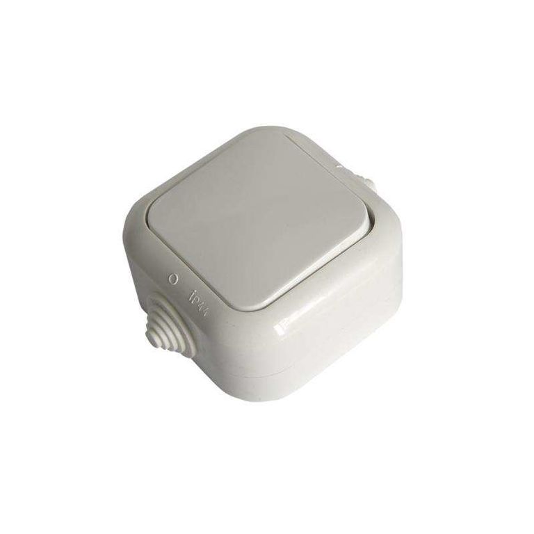 Выключатель 1-клавишный ОП 10А IP44 цвет белый БЕЛТИЗ А1 10-001 ЧУП Элект Белтиз