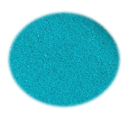 Цветной кварцевый песок 1 кг (бирюзовый, фр 0.3-0.7)