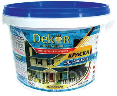 Краска "DECOR" для фасадов белоснежная 1,1 кг