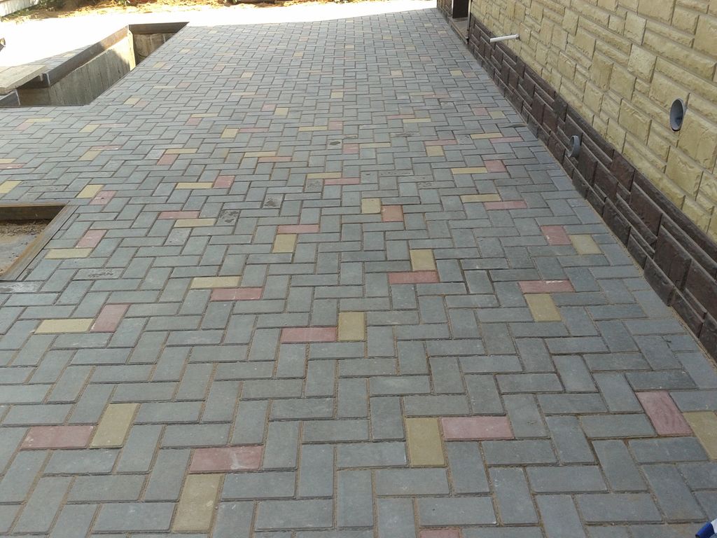 Тротуарная плитка Кирпичик 250х123х70 мм цвет серый 9,6 м2
