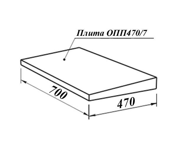 Форма для плиты односкатной ОПП Тип 7 700x470x60