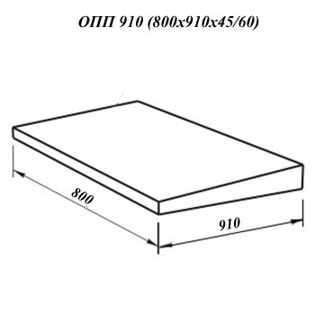 Форма для плиты односкатной ОПП Тип 7 800x910x60