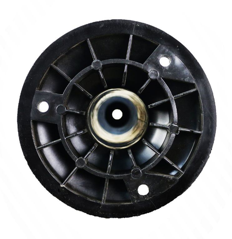 Столбик упругий черный 750 мм с круглым основанием