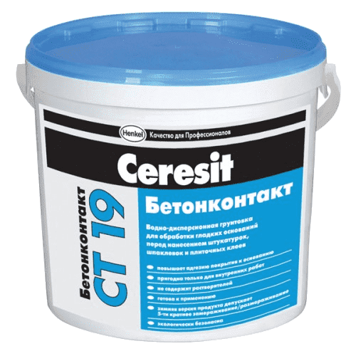 Грунтовка бетонконтакт Ceresit CT 19 15 кг