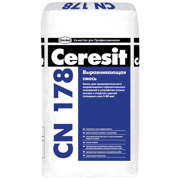 Выравнивающая смесь для пола Ceresit CN 178 25 кг
