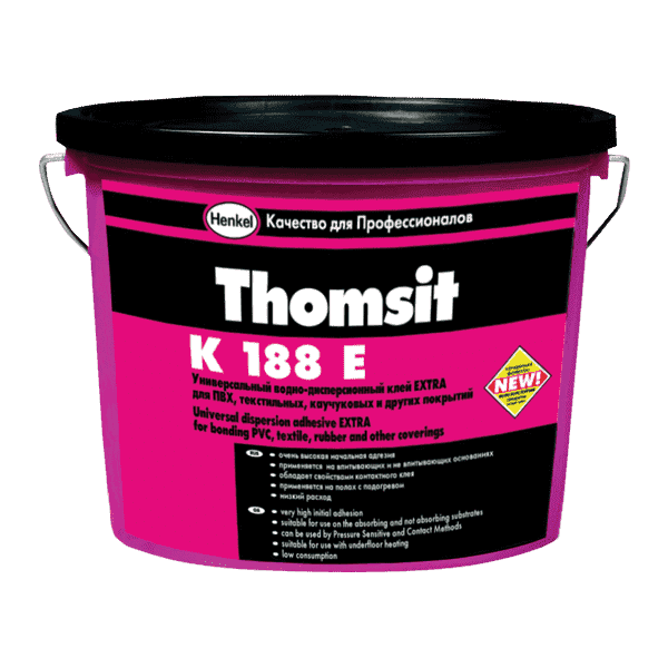 Клей для ПВХ и каучуковых покрытий Ceresit Thomsit K 188E 12 кг