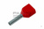 Наконечник штыревой втулочный изолированный красный F- 8мм 2x1мм.кв. (НШВи(2)1.0-8/НГи2 1,0-8) "Rexant" #1