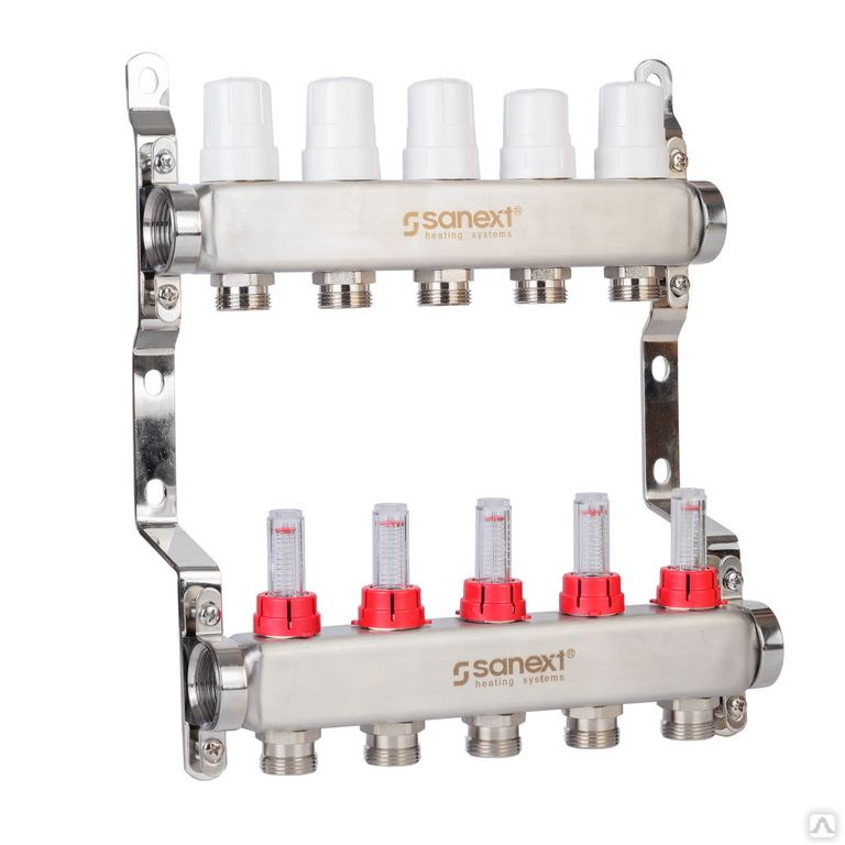 Коллектор для теплого пола ВР 1\"х 4 контура НР 3/4\"SANEXT, цена в ...