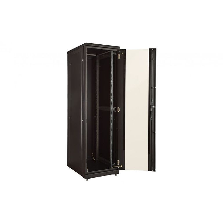 Шкаф телекоммуникационный напольный 42U (600x800) дверь стекло, черный (ШТК-М-42.6.8-1ААА-9005)