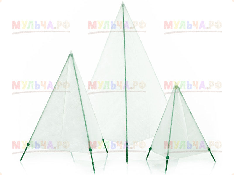 Укрытие для растений "Пирамида" (1 чехол + стеклопластиковый каркас), шир 1