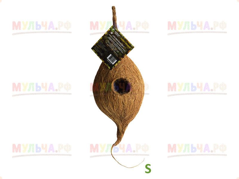 Птичье гнездо из кокосового волокна среднее, C 38 cм, h 47 см, арт.Ff/Bn