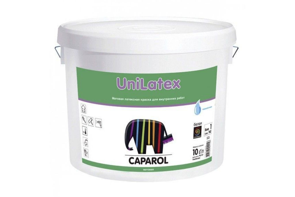 Краска ВД Caparol Unilatex База 1, для вн. работ 10 л
