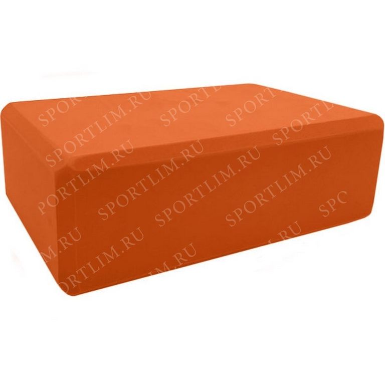 Йога блок полумягкий (оранжевый) 223х150х76мм., из вспененного ЭВА (A25573)