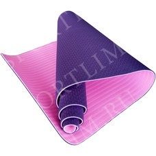 Коврик для йоги ТПЕ 183х61х0,6 см (розово/фиолетовый) (B32848) TPE6-1 ST