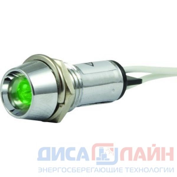 Индикаторная светодиодная лампа AR-AD22C-10T/L 220B AC/DC зелёный