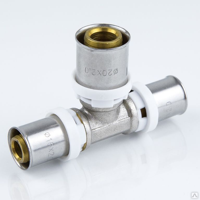 Тройник 20*20*16 пресс металлопласт, цена в Красноярске от компании ...