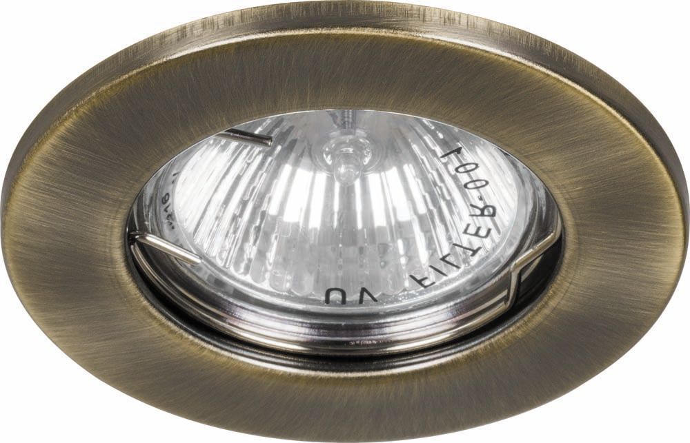Светильник встраиваемый Feron DL10 15206 потолочный MR16 G5.3 античное золото