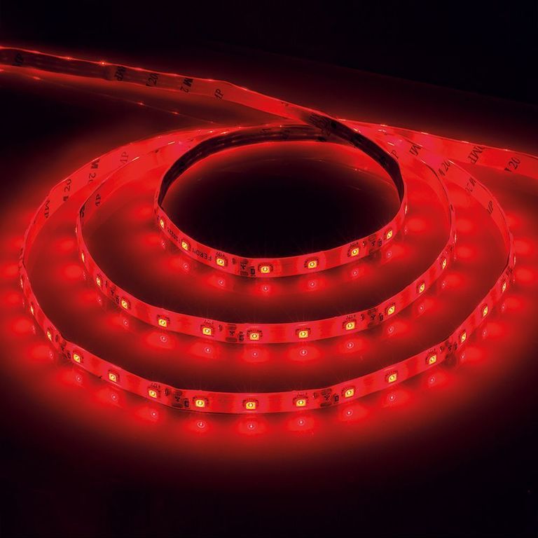 Светодиодная LED лента Feron LS603 27672 60SMD(2835)/м 4.8Вт/м 5м IP20 12V красный