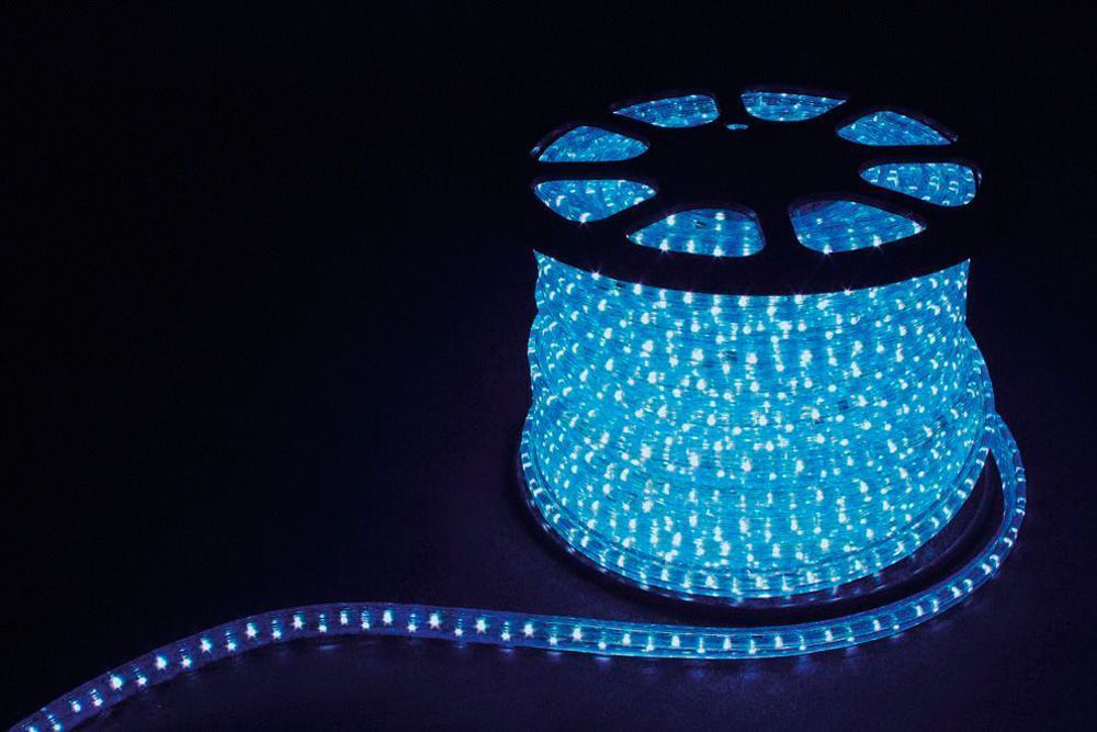 Дюралайт светодиодный Feron LED-F3W 3-х жильный , синий, 2,88Вт/м 72LED/м 50м 220V 26071