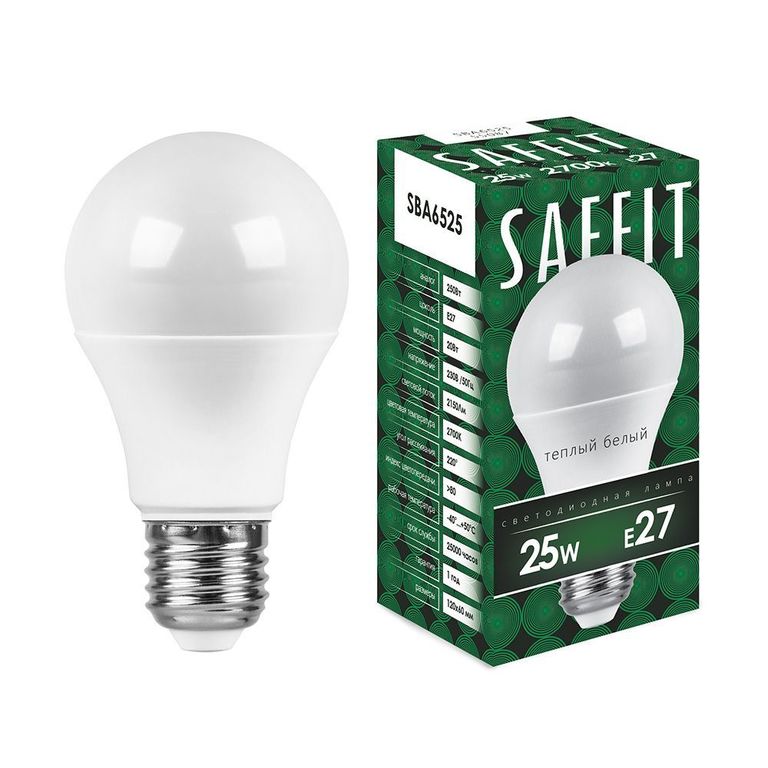 Лампа светодиодная SAFFIT SBA6525 55088 E27 25W 4000K