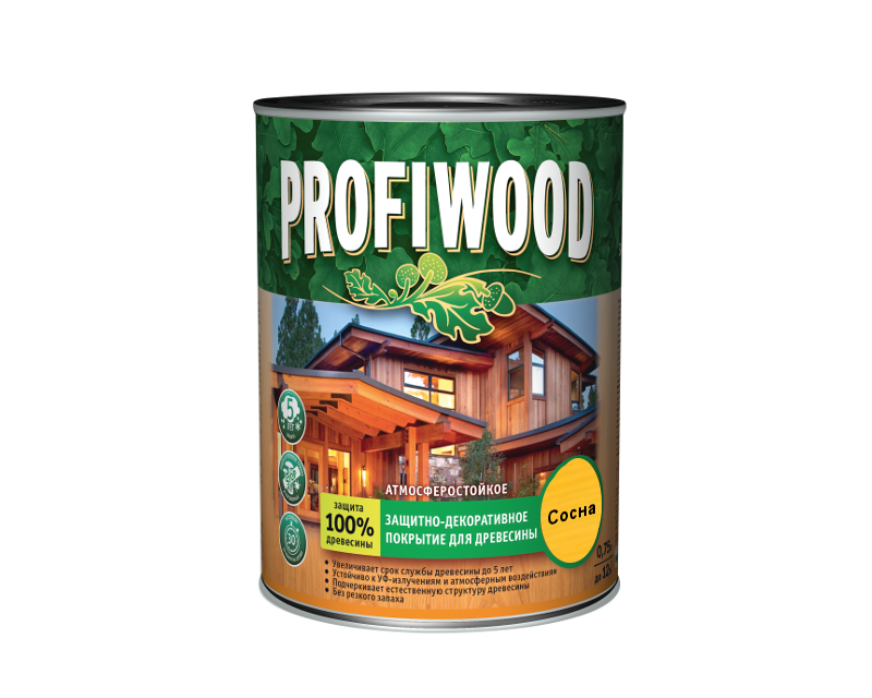 Защитно-декоративное покрытие для древесины PROFIWOOD Сосна 0,75л