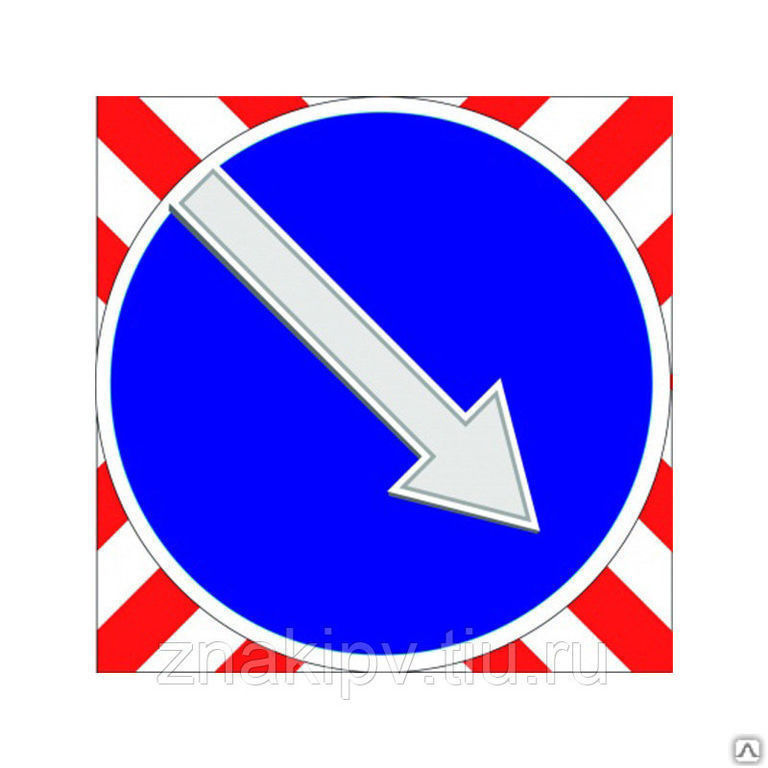Дорожный знак светодиодный "Объезд препятствия справа" 4.2.1 квадратный