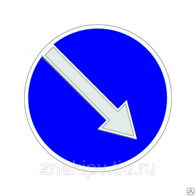 Дорожный знак светодиодный "Объезд препятствия справа" 4.2.1