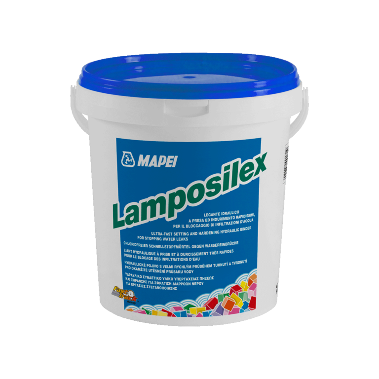Затирка Лампосилекс, LAMPOSILEX гидравлическое вяжущее для остановки водных протечек 5 кг