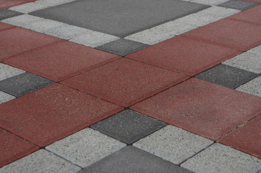 Брусчатка тротуарная "Плита" 400х400х60 мм цвет красный
