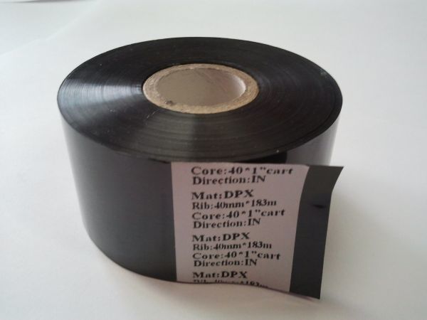 Фольга для горячего тиснения (лента для датера) 40 мм*305 м, черная