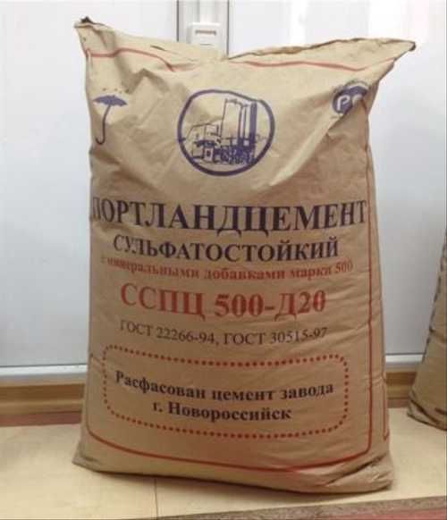 Цемент ПЦ 500 Д-20 CC Новороссийск 25 кг