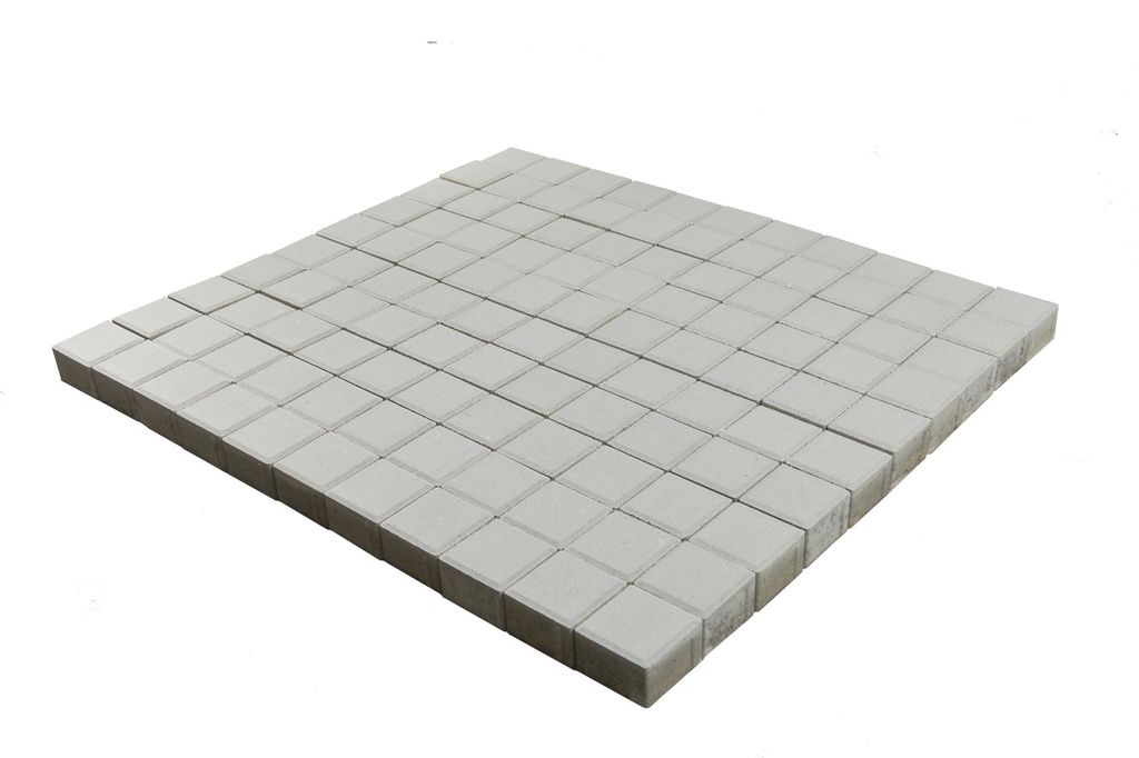 Плитка тротуарная с фаской 400х400х60 мм цвет белый 9,6 м2
