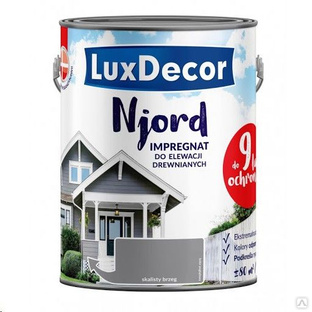 Краска-антисептик для древесины LUXDECOR NJORD 2,5л Сушеный укроп 