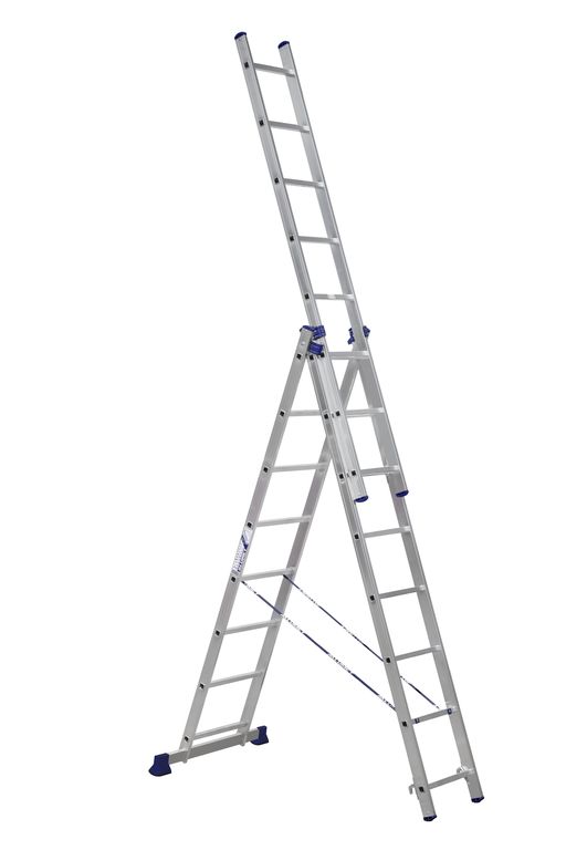 Лестница 3-секционная алюминиевая TOR SC3008 3x8 универсальная