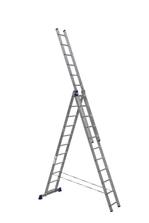 Лестница 3-секционная алюминиевая TOR SC3011 3x11 универсальная