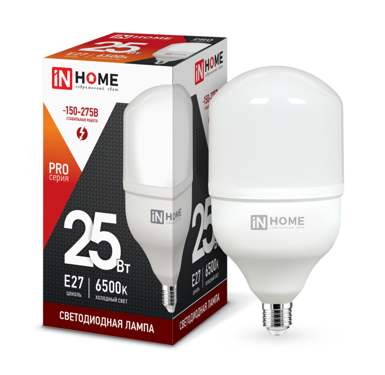 Лампа светодиодная LED-HP-PRO 25Вт 230В E27 6500К 2380Лм IN HOME